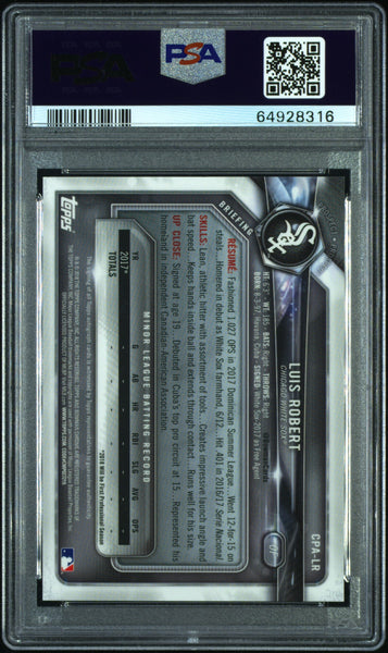 Luis Robert - 2018 Bowman Prospect Autographs Chrome Autograph Chrome PSA 9