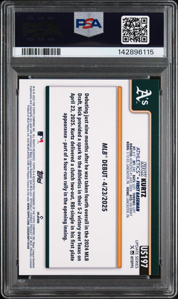 Nick Kurtz - 2025 Topps Update PSA 9