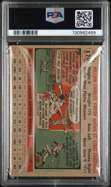 Bill Virdon - 1956 Topps Gray Back PSA 4