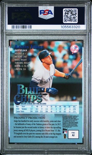 Aaron Judge - 2019 Finest Finest Blue Chips Gold PSA 10 6/50