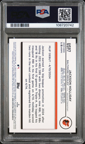 Jackson Holliday - 2024 Topps Update Jack O' Lantern PSA 10
