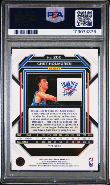 Chet Holmgren - 2022 Panini Prizm Silver PSA 9