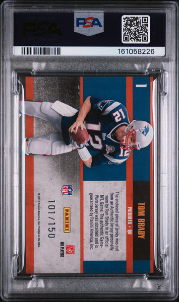 Tom Brady - 2010 Panini Classics Monday Night Heroes Game Worn 101/150 PSA 7