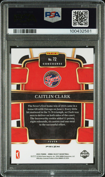 Caitlin Clark - 2024 Panini Select WNBA Silver Prizm PSA 10