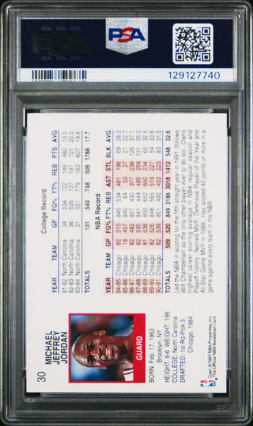 Michael Jordan - 1991 Hoops Basketball #30 PSA 10