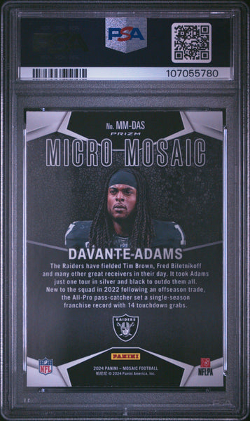 Davante Adams - 2024 Panini Mosaic Micro Mosaic PSA 10