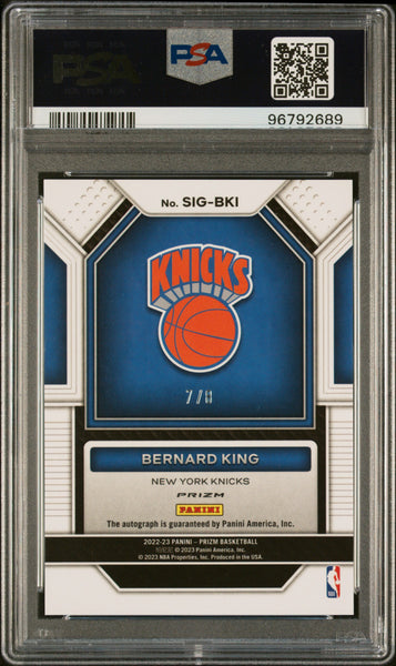 Bernard King - 2022 Panini Prizm Signatures Green Choice PSA 10