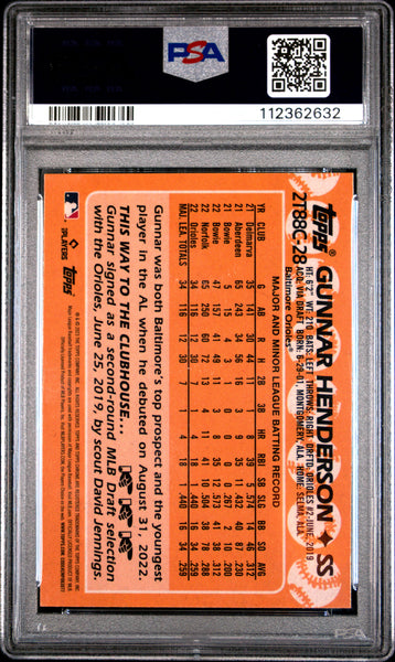 Gunnar Henderson - 2023 Topps Silver Pack 1988 Chrome Promo PSA 10