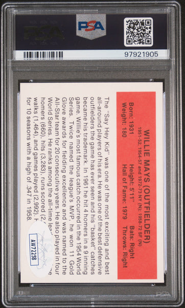 Willie Mays - 1987 Hygrade Baseball's All-Time Greats PSA Authentic Auto