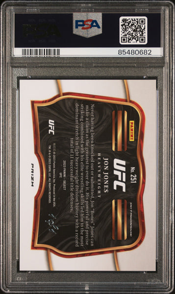 Jon Jones - 2023 Panini Select UFC Black 1 1 PSA 8 1/1
