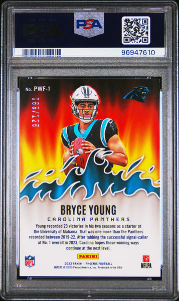 Bryce Young - 2023 Panini Phoenix Playing With Fire Teal PSA 9 /125