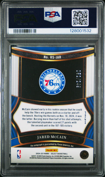 Jared Mccain - 2024 Panini Select Rookie Signatures PSA 10