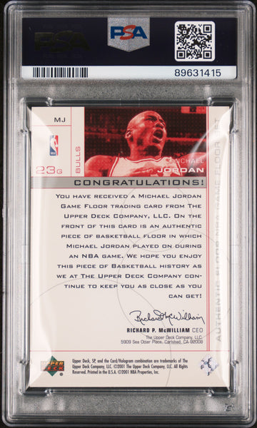 Michael Jordan - 2000 SP Game Floor Authentic Floor PSA 10