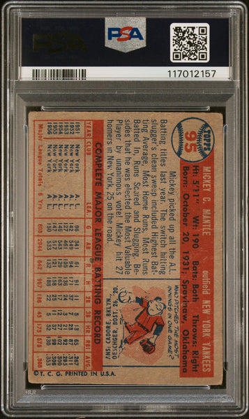 Mickey Mantle - 1957 Topps PSA 1.5