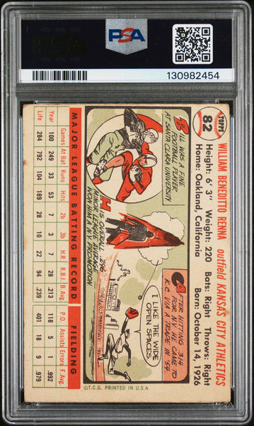 Bill Renna - 1956 Topps White Back PSA 3