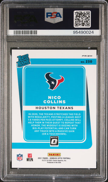 Nico Collins - 2021 Panini Donruss Optic Stars PSA 10