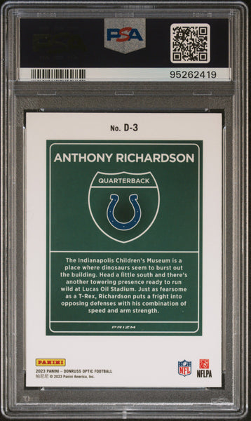 Anthony Richardson - 2023 Panini Donruss Optic Downtown! PSA 10