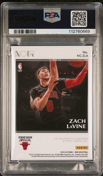 Zach Lavine - 2019 Panini Noir Auto Noir Color PSA Auth Auto 10 06/25 NCZLA