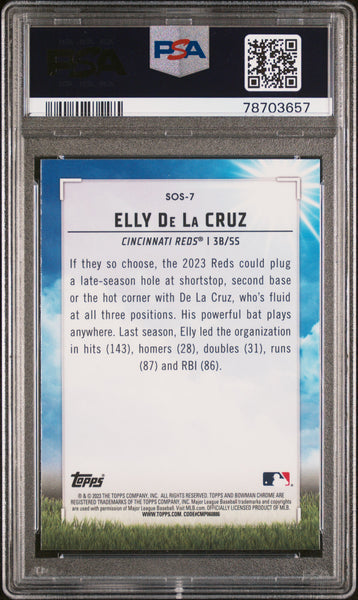 Elly De La Cruz - 2023 Bowman Mega Box Chrome Sights On September PSA 10