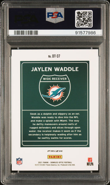 Jaylen Waddle - 2021 Panini Donruss Optic Downtown PSA 10