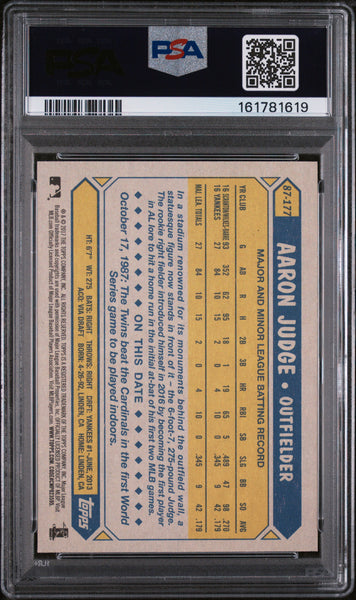 Aaron Judge - 2017 Topps 1987 Topps #87 PSA 9