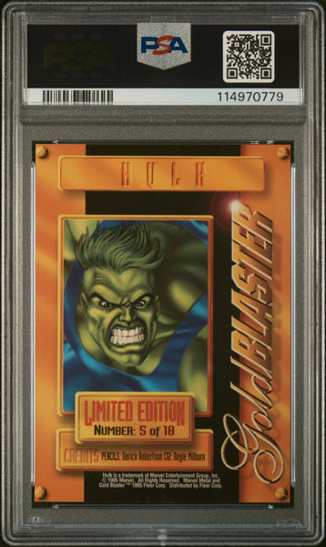 1995 Marvel Metal Metal Blaster Hulk #5 PSA 9