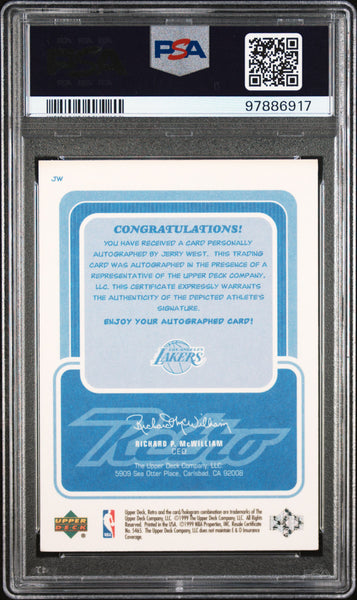 Jerry West - 1999 Upper Deck Retro Inkredible PSA 8