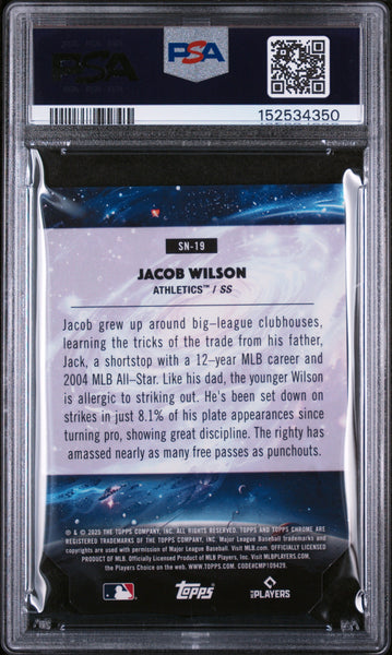 Jacob Wilson - 2025 Topps Cosmic Chrome Stella Nova Org Galactic PSA 10 14/25
