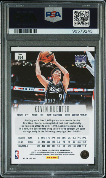 Kevin Huerter - 2023 Panini Prizm Deca Mojo PSA 10