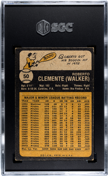 Roberto Clemente - 1973 Topps SGC 3.5 #50