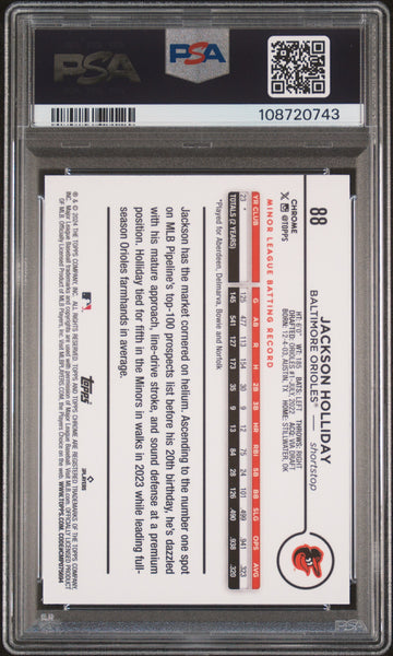 Jackson Holliday - 2024 Topps Chrome Sepia Refractor PSA 10