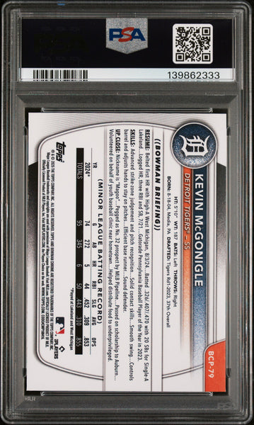 Kevin Mcgonigle - 2025 Bowman Chrome Prospects PSA 9