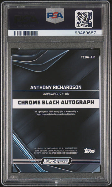 Anthony Richardson - 2023 Composite Topps Chrome Black Auto Gold Mini PSA 9 /50