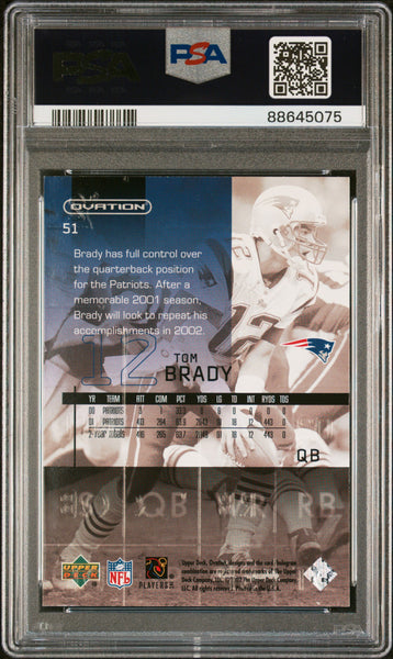 Tom Brady - 2002 Upper Deck Ovation PSA 7