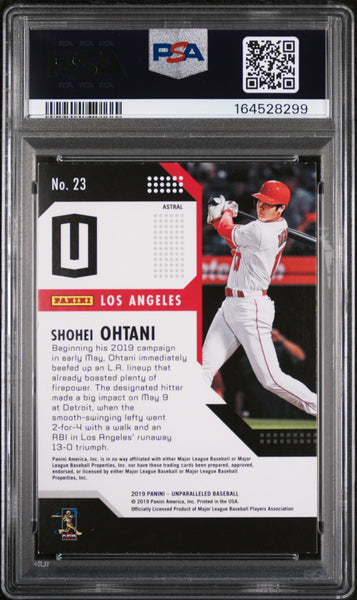 Shohei Ohtani - 2019 Panini Chronicles Unparalleled Astral PSA 7 #23