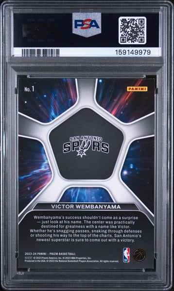Victor Wembanyama - 202-24 Panini Prizm Deep Space Rookie PSA 9