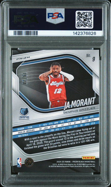 Ja Morant - 2024 Panini Prizm Black Cherry Blossom PSA 10 19/20