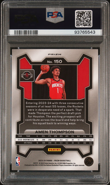 Amen Thompson - 2023 Panini Prizm Silver PSA 9