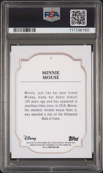 2024 Topps Chrome Disney Minnie Mouse #2 PSA 9