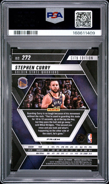 Stephen Curry - 2024 Panini Mosaic Genesis PSA 8