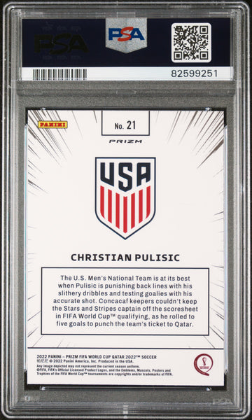 Christian Pulisic - 2022 Panini Prizm World Cup Qatar Manga PSA 9