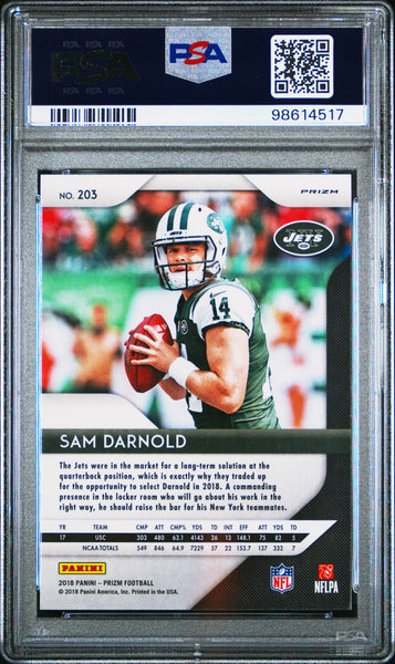 Sam Darnold - 2018 Panini Prizm Neon Green Pulsar PSA 10