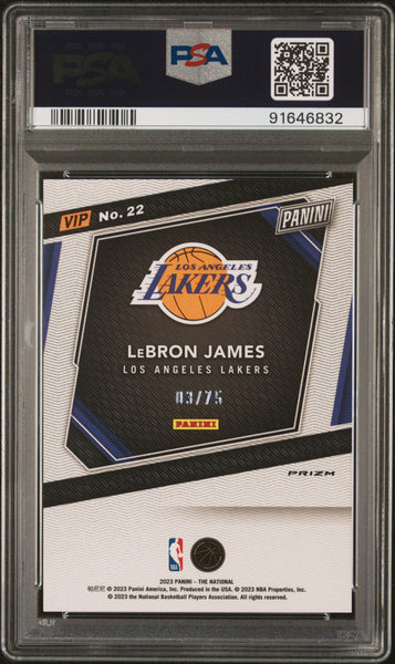 LeBron James - 2023 Panini National Vip Gold Pink Sparkle PSA 10 /75