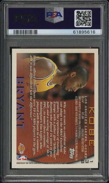 Kobe Bryant - 1996 Topps PSA 9
