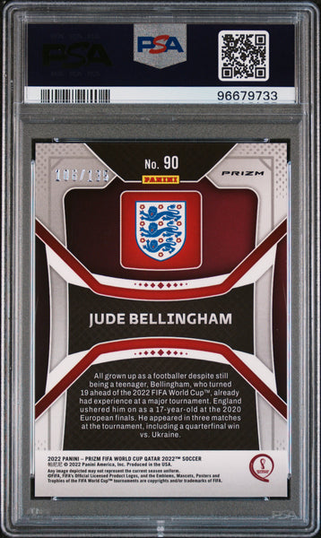 Jude Bellingham - 2022 Panini Prizm World Cup Qatar Blue Choice PSA 10 106/135