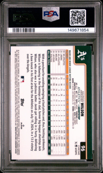 Jacob Wilson - 2025 Topps Chrome Logofractor Edition PSA 10
