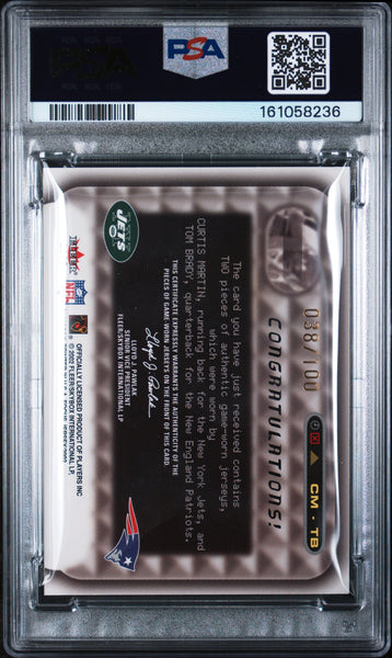 Tom Brady Martin 2002 Fleer Focus Jersey Franchise Rivals 038/100 PSA 5