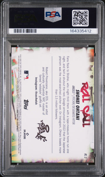 Shohei Ohtani - 2023 Topps Big League Roll Call Wildstyle Edition #RC3 PSA 9
