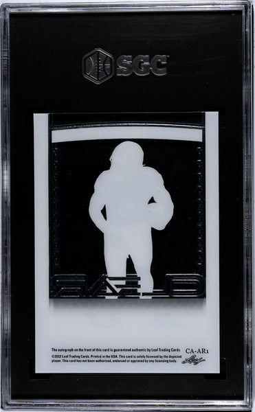 Anthony Richardson - 2022 Leaf Trinity Clear Autograph Silver SGC 9 /99