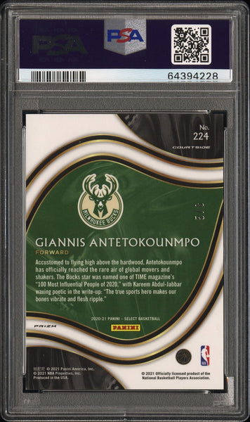 G. Antetokounmpo - 2020 Panini Select Lucky Envelopes 5/8 PSA 9